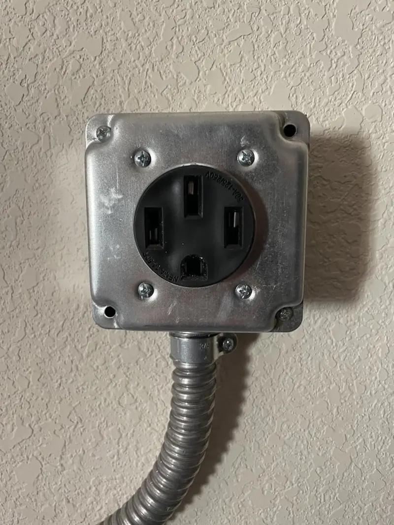 NEMA 14-50 outlet installed for Electrical Panel Upgrade in Wilkins